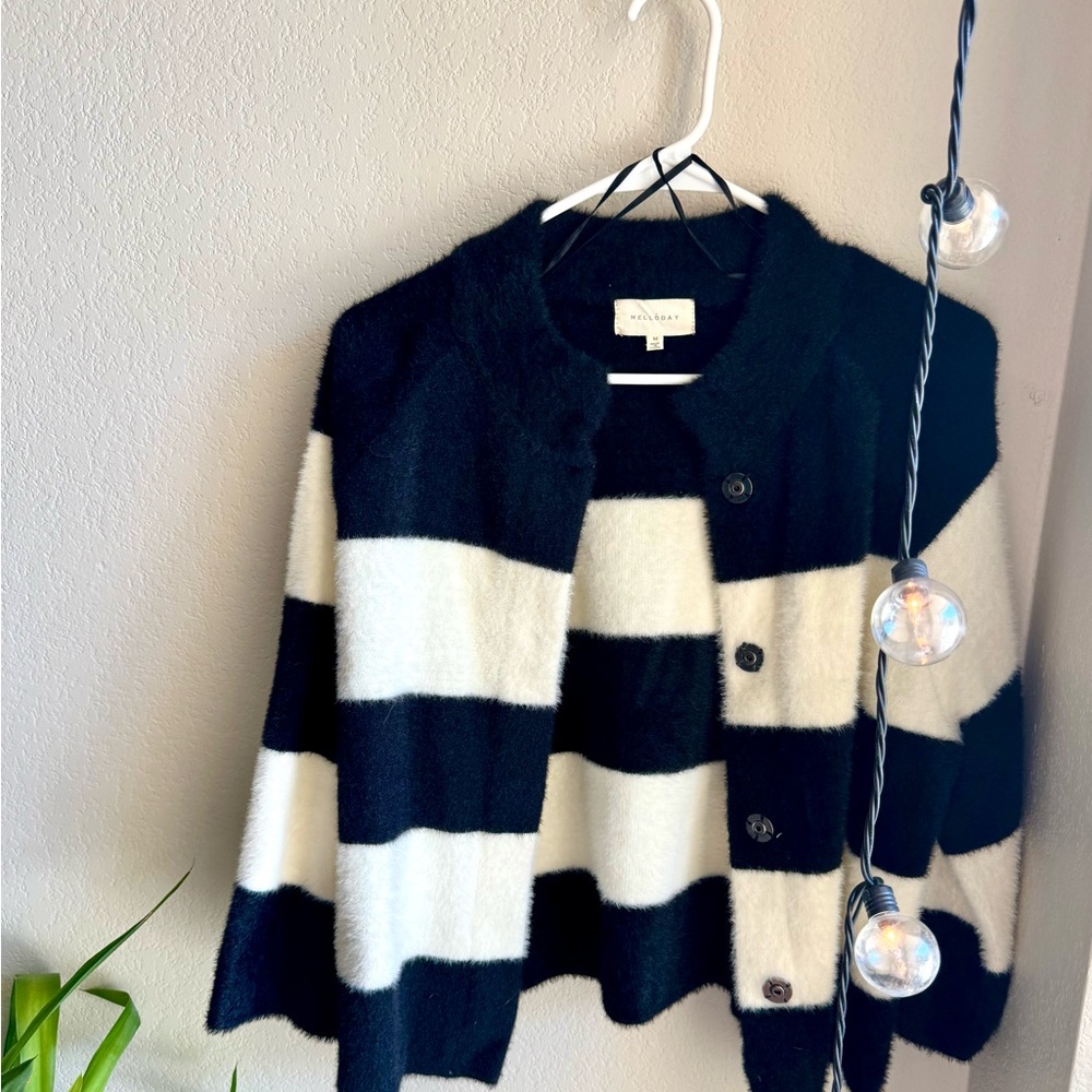 Black and White Striped Jacket